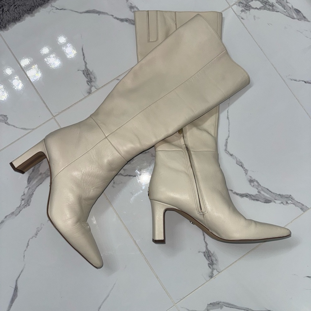 Sam Edelman Cream Leather Boots! - Picture 4 of 8